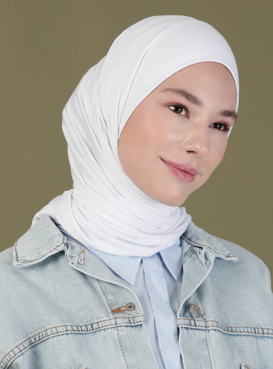 Instant Jersey Scarf | White