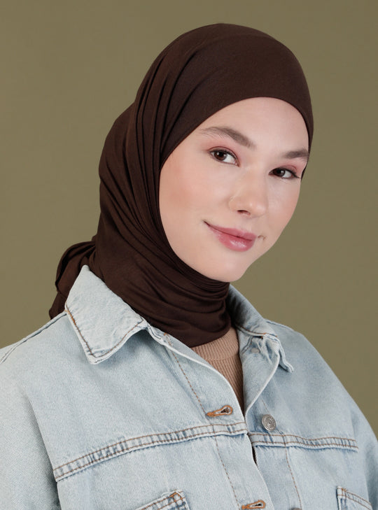 Instant Jersey Scarf | Brown