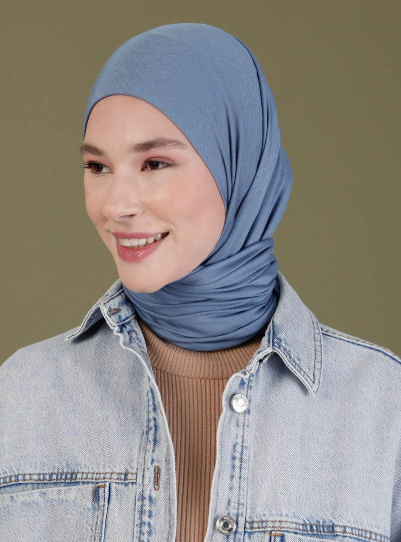 Instant Jersey Scarf | Blue