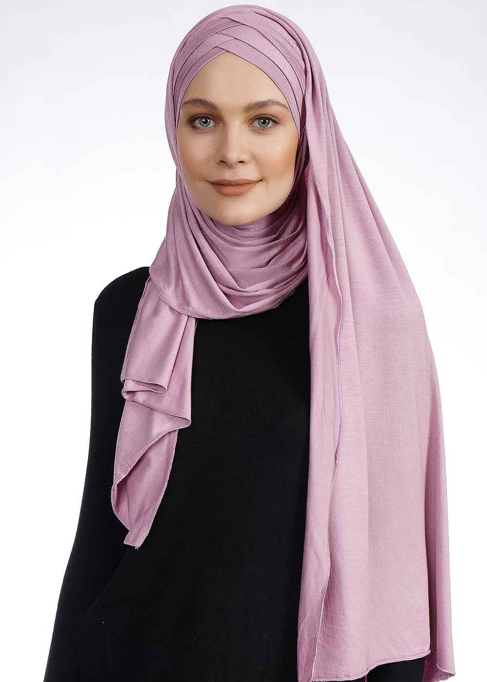 2 in 1 Jersey Hijab Hijab Dana Fashion 46- Violet 