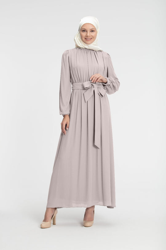ALEENA Modest Dress | Cream