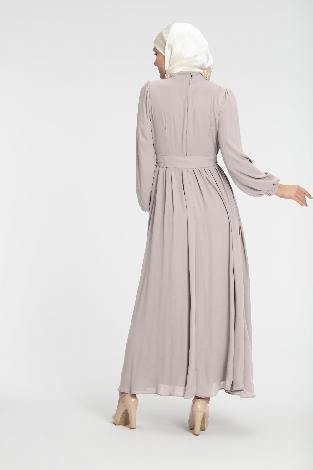 ALEENA Modest Dress | Cream