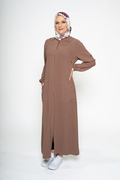 Earthy Pocketed Modest Turkish Jilbab | Dana Fashion