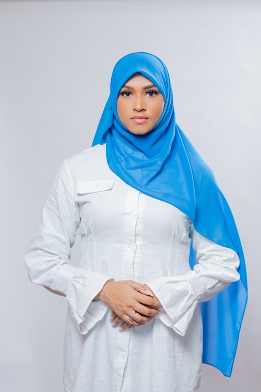 Everyday Chiffon Hijab | Lake Blue Hijab Dana Fashion 