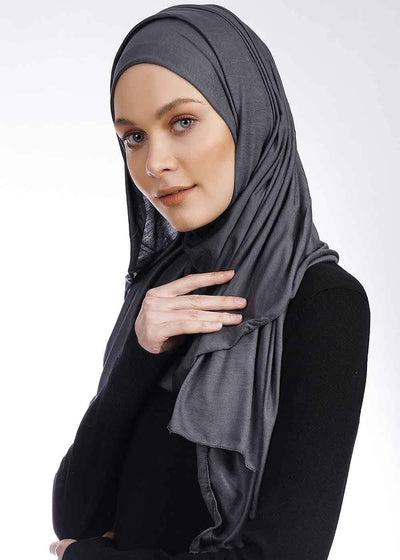 Jersey Hijab | Dark Grey Hijab Dana Fashion 