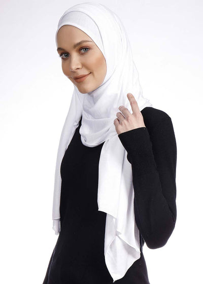 Jersey Hijab | White Hijab Dana Fashion 