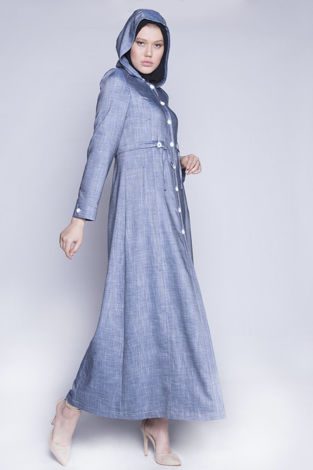 Light Indigo | Topcoat Jilbab Dana Fashion 