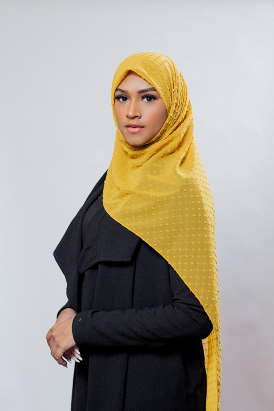 Mosaic Butti Chiffon | Gold Hijab Dana Fashion 