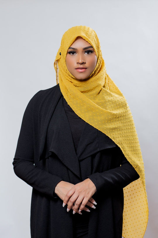 Mosaic Butti Chiffon | Gold Hijab Dana Fashion 