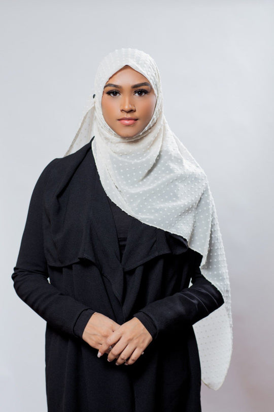 Mosaic Butti Chiffon | Ivory Hijab Dana Fashion 