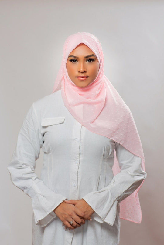 Mosaic Butti Chiffon | Peach Hijab Dana Fashion 