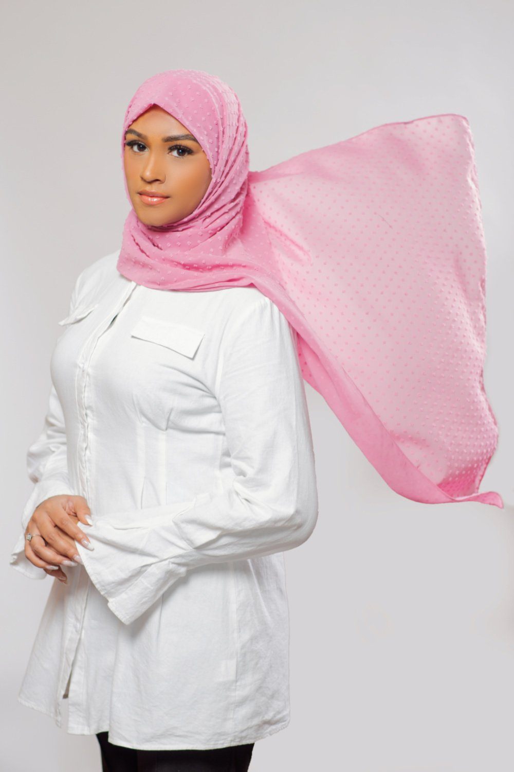 Mosaic Butti Chiffon | Pink Hijab Dana Fashion 