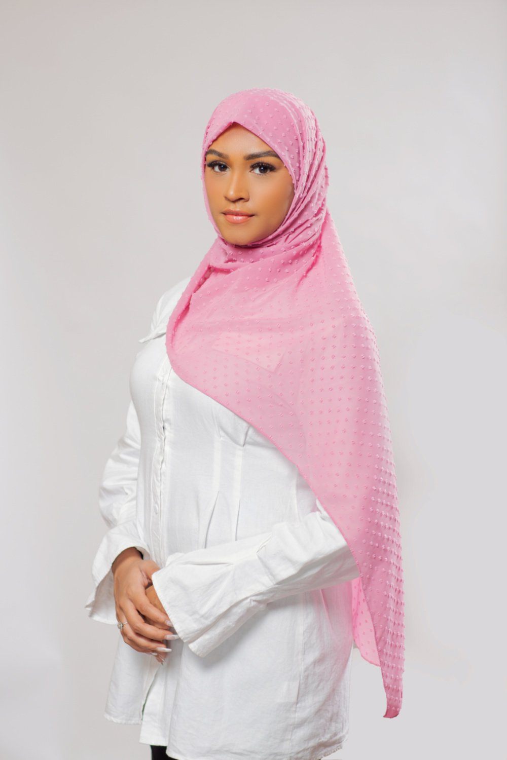 Mosaic Butti Chiffon | Pink Hijab Dana Fashion 