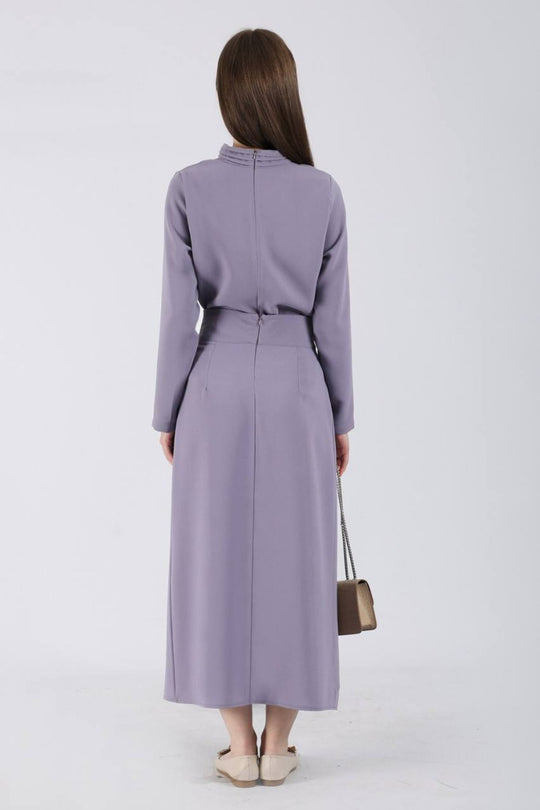 Donnah Modest Skirt Set | Purple