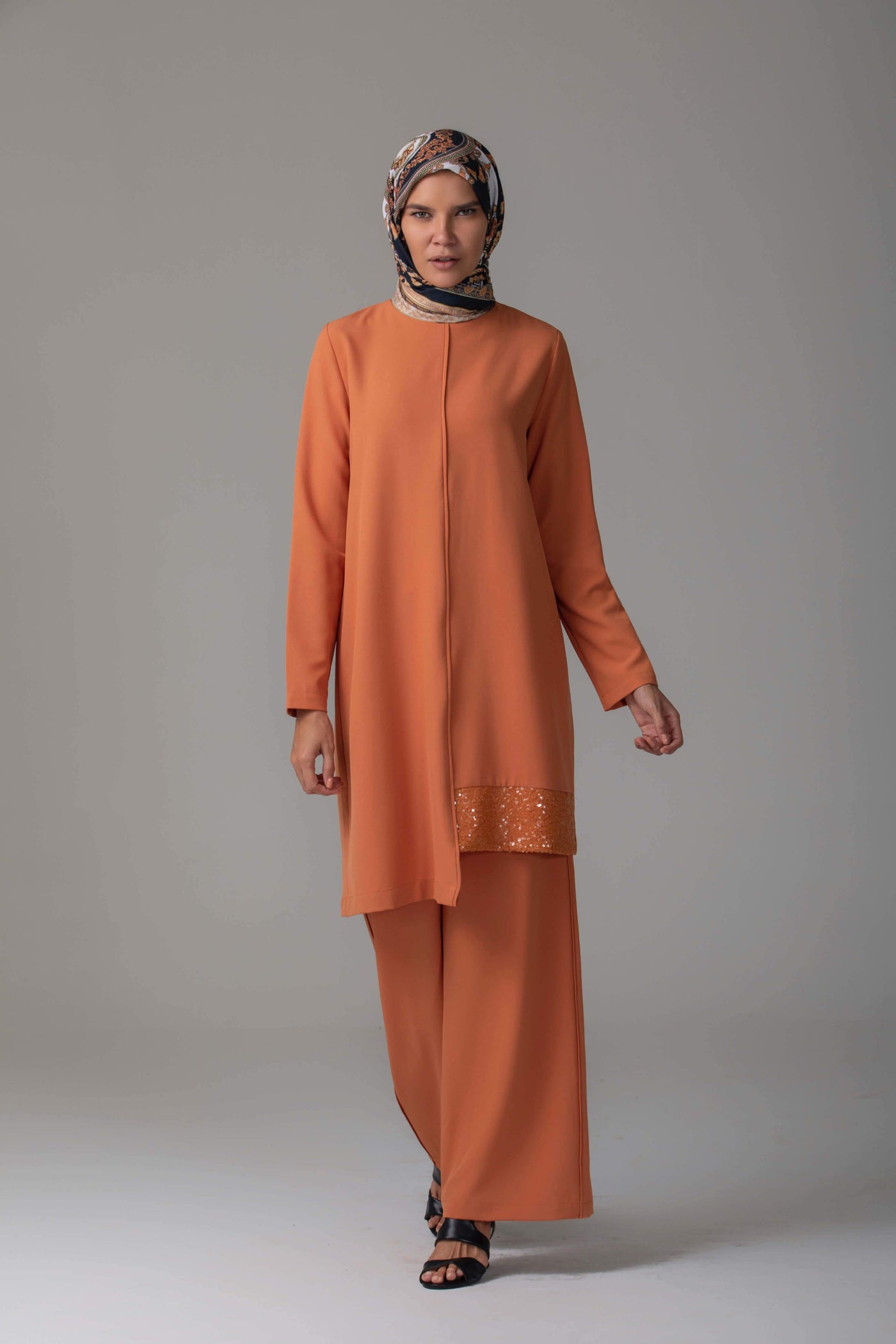 ‘Rania’ Evening Two-Piece | Orange Two-piece sets Dana Fashion S 