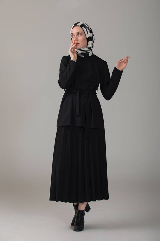 ‘Selma’ Two-Piece Skirt Suit | Black Two-piece sets Dana Fashion XS 