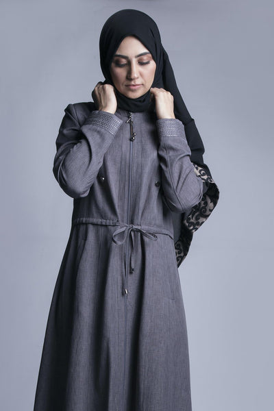 Simple Collar Shirt Style Abaya Abaya Dana Fashion 